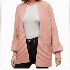 Wilfred Darcy Cable Cardigan Pink Size S 100% Merino EUC 10/10